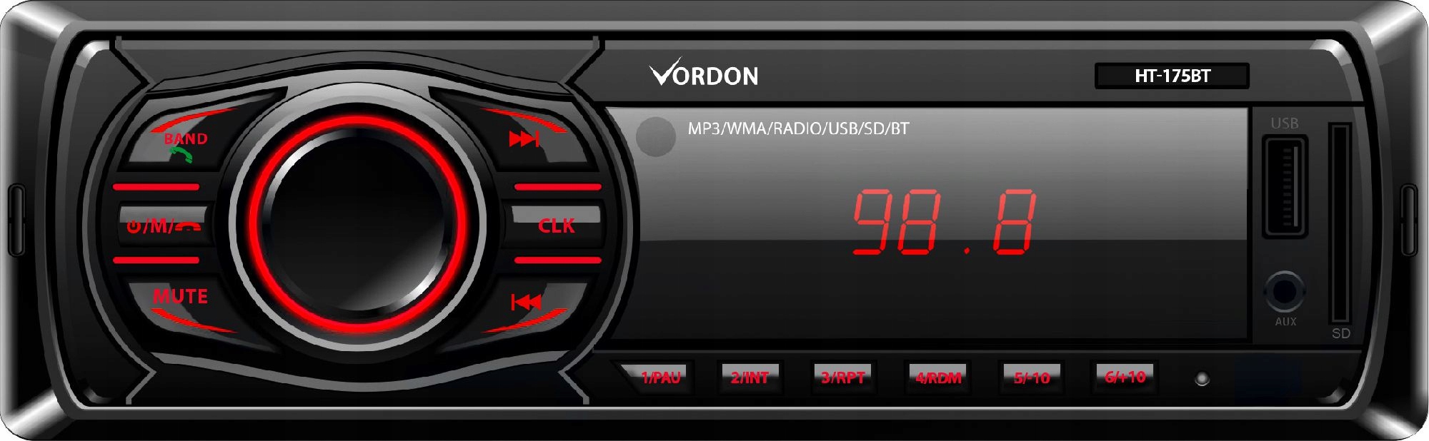 Autorádio Vordon HT-175U London 1-DIN